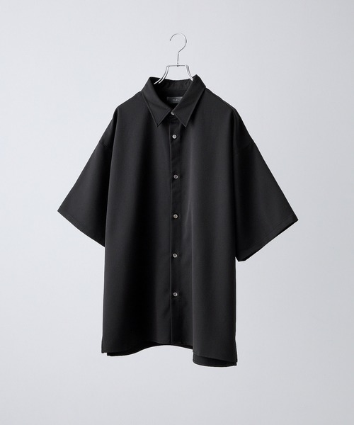 【CLEL】TR Loose Half Sleeve Regular Collar Shirt / TR ルーズ半袖レギュラーカラーシャツ【セットアップ対応】（シャツ/ブラウス）｜CLEL（クレイル）