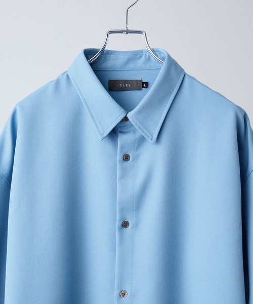 【CLEL】TR Loose Half Sleeve Regular Collar Shirt / TR ルーズ半袖レギュラーカラーシャツ【セットアップ対応】（シャツ/ブラウス）｜CLEL（クレイル）