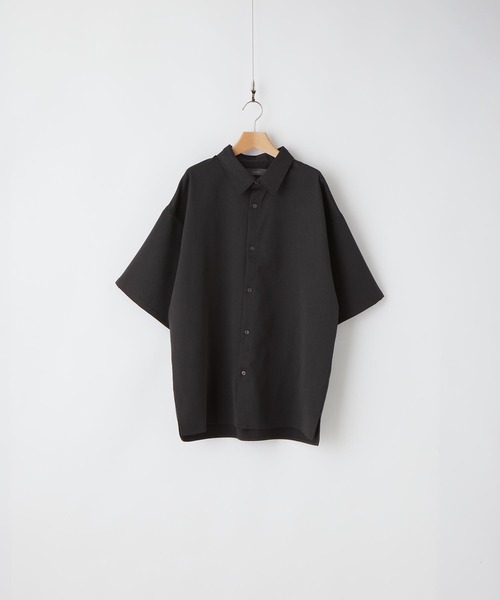 【CLEL】TR Loose Half Sleeve Regular Collar Shirt / TR ルーズ半袖レギュラーカラーシャツ【セットアップ対応】（シャツ/ブラウス）｜CLEL（クレイル）