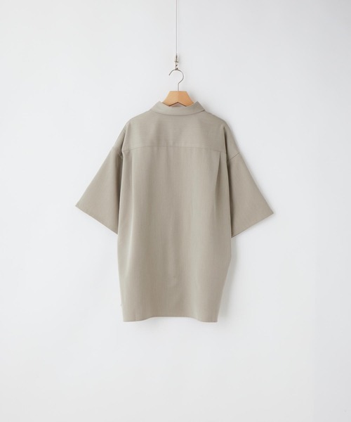 【CLEL】TR Loose Half Sleeve Regular Collar Shirt / TR ルーズ半袖レギュラーカラーシャツ【セットアップ対応】（シャツ/ブラウス）｜CLEL（クレイル）