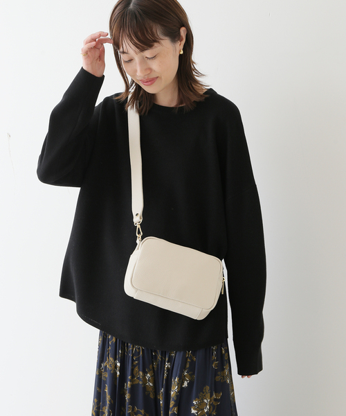 SLOBE IENA(スローブイエナ)の「ウォッシャブルミラノクルーネックプルオーバー◆(ニット/セーター・レディース・ホワイト/ブラック/グレー系その他/オレンジ・FREE)」の9枚目の写真