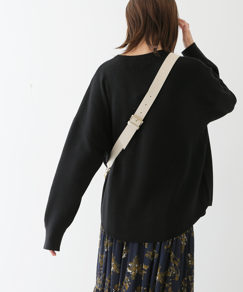 SLOBE IENA(スローブイエナ)の「ウォッシャブルミラノクルーネックプルオーバー◆(ニット/セーター・レディース・ホワイト/ブラック/グレー系その他/オレンジ・FREE)」の11枚目の写真