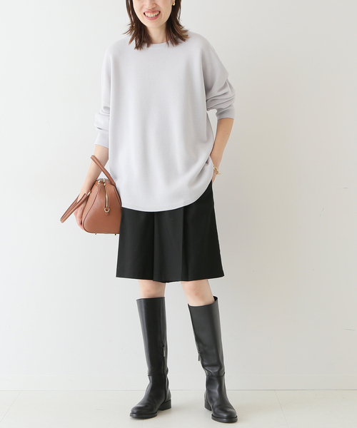 SLOBE IENA(スローブイエナ)の「ウォッシャブルミラノクルーネックプルオーバー◆(ニット/セーター・レディース・ホワイト/ブラック/グレー系その他/オレンジ・FREE)」の14枚目の写真