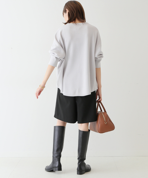 SLOBE IENA(スローブイエナ)の「ウォッシャブルミラノクルーネックプルオーバー◆(ニット/セーター・レディース・ホワイト/ブラック/グレー系その他/オレンジ・FREE)」の16枚目の写真