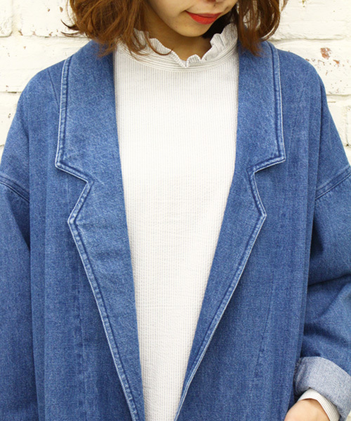 Kastane（カスタネ）の「【Kastane】BIGジャケット（テーラードジャケット・レディース・ライトグレー/ブルー/サーモンピンク/ライトベージュ・FREE）」の7枚目の写真