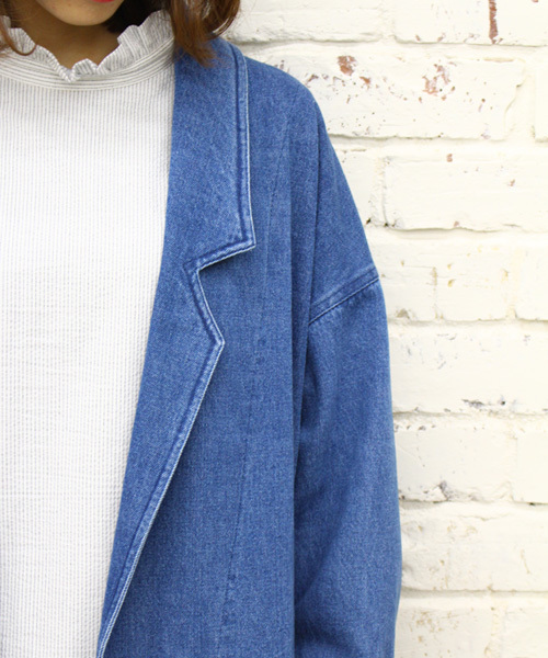 Kastane（カスタネ）の「【Kastane】BIGジャケット（テーラードジャケット・レディース・ライトグレー/ブルー/サーモンピンク/ライトベージュ・FREE）」の8枚目の写真