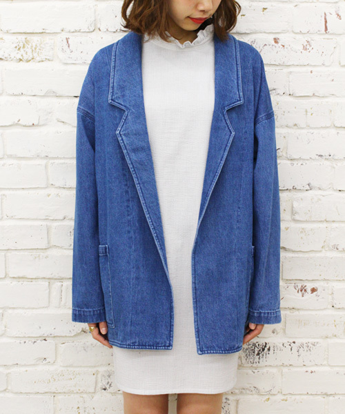 Kastane（カスタネ）の「【Kastane】BIGジャケット（テーラードジャケット・レディース・ライトグレー/ブルー/サーモンピンク/ライトベージュ・FREE）」の11枚目の写真