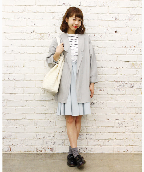 Kastane（カスタネ）の「【Kastane】BIGジャケット（テーラードジャケット・レディース・ライトグレー/ブルー/サーモンピンク/ライトベージュ・FREE）」の12枚目の写真