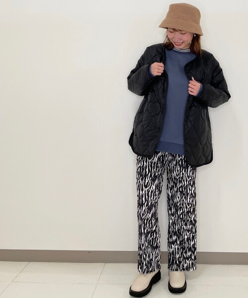 Cutie Blonde（キューティーブロンド）の「◆【S-L】キルトパイピングライトジャケット（その他アウター・レディース・ブラック/カーキ/ベージュ・01/02/03）」の8枚目の写真