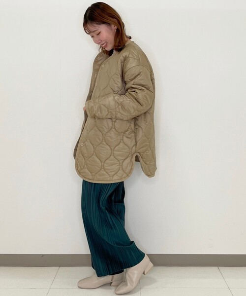 Cutie Blonde（キューティーブロンド）の「◆【S-L】キルトパイピングライトジャケット（その他アウター・レディース・ブラック/カーキ/ベージュ・01/02/03）」の18枚目の写真