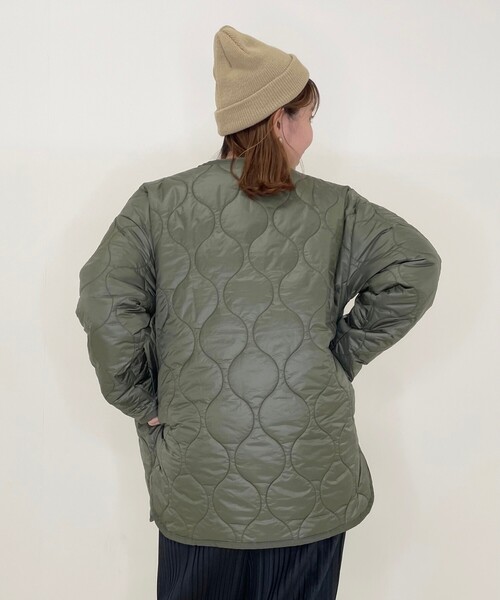 Cutie Blonde（キューティーブロンド）の「◆【S-L】キルトパイピングライトジャケット（その他アウター・レディース・ブラック/カーキ/ベージュ・01/02/03）」の19枚目の写真