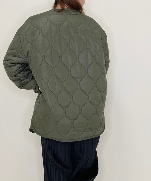 Cutie Blonde（キューティーブロンド）の「◆【S-L】キルトパイピングライトジャケット（その他アウター・レディース・ブラック/カーキ/ベージュ・01/02/03）」の13枚目の写真