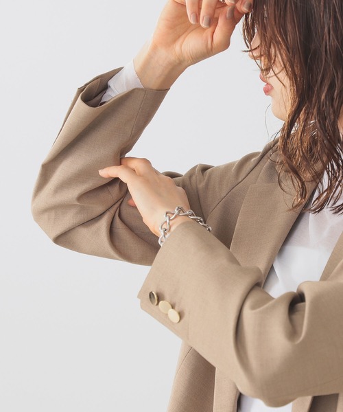 B:MING by BEAMS（ビーミングバイビームス）の「B:MING by BEAMS / ダブル ブレスト ジャケット 22SS（テーラードジャケット・レディース・ベージュ/ネイビー・SMALL/MEDIUM）」の8枚目の写真