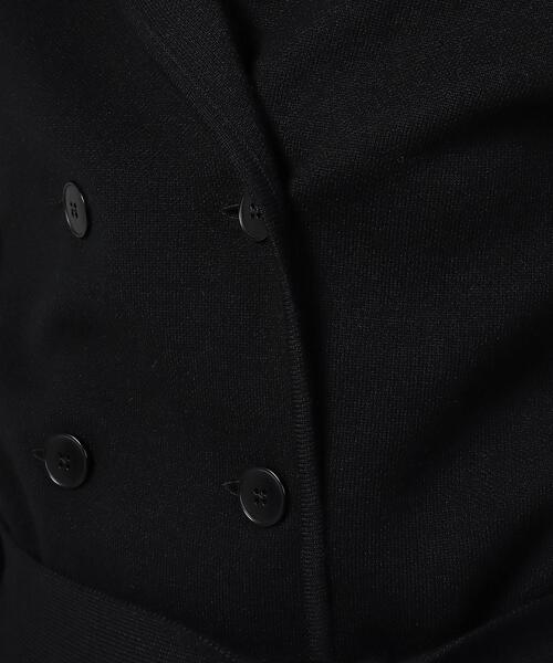 agnes b.（アニエスベー）の「L184 VESTE ニットショートトレンチコート（トレンチコート・レディース・ブラック・1/2/3）」の5枚目の写真
