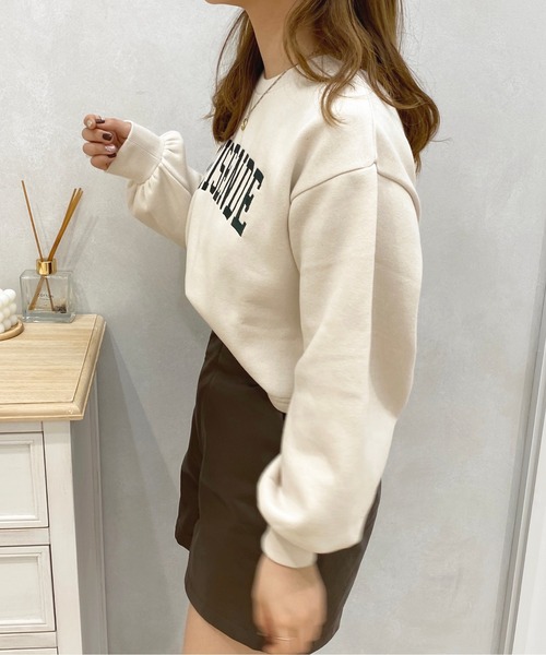 apres jour(アプレジュール)の「ロゴ刺繍スウェット【ZOZOTOWN限定アイテム】(スウェット・レディース・ブラック/ピンク/アイボリー・X-LARGE/フリー)」の8枚目の写真