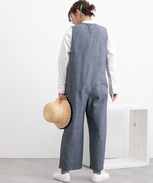 POU DOU DOU（プードゥドゥ）の「スクエアカラーオールインワン（つなぎ/オールインワン・レディース・ブラック/ネイビー/キナリ・3）」の12枚目の写真