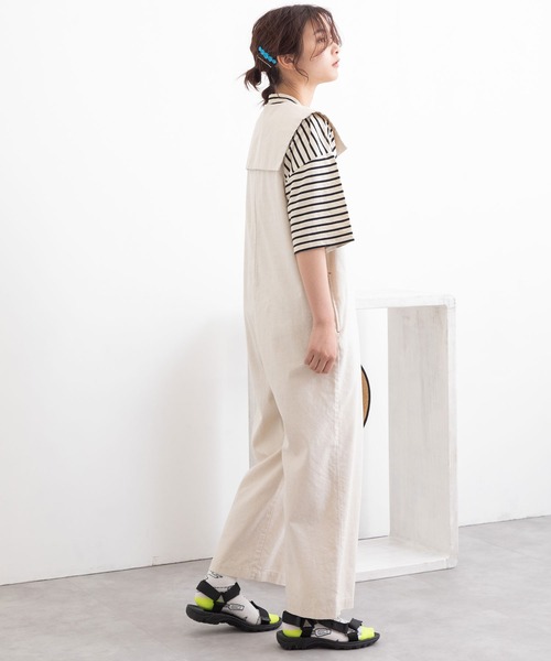 POU DOU DOU（プードゥドゥ）の「スクエアカラーオールインワン（つなぎ/オールインワン・レディース・ブラック/ネイビー/キナリ・3）」の16枚目の写真