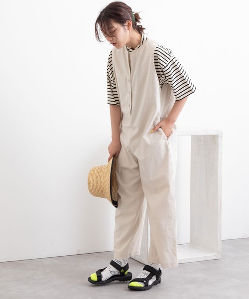 POU DOU DOU（プードゥドゥ）の「スクエアカラーオールインワン（つなぎ/オールインワン・レディース・ブラック/ネイビー/キナリ・3）」の22枚目の写真