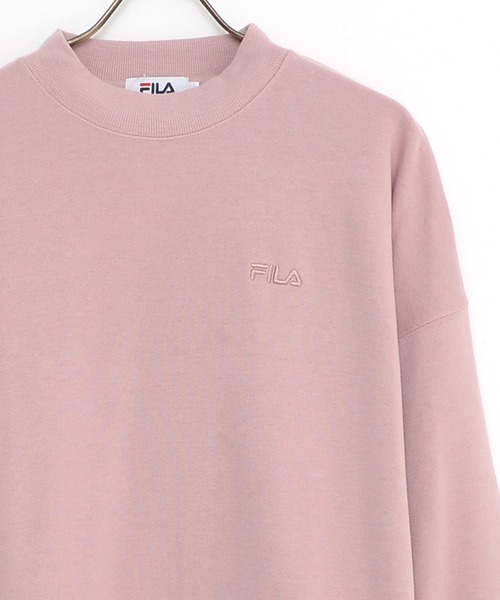 FILA（フィラ）の「FILA フィラ ブランドロゴ ツイルワッペン 刺繍 プリント 裏毛 ハーフジップ 長袖 スウェット トレーナー（スウェット・メンズ・ホワイト/ブラック/ネイビー/ピンク系その他/ブラック系その他/マスタード/ブルー・LL/M/L）」の7枚目の写真