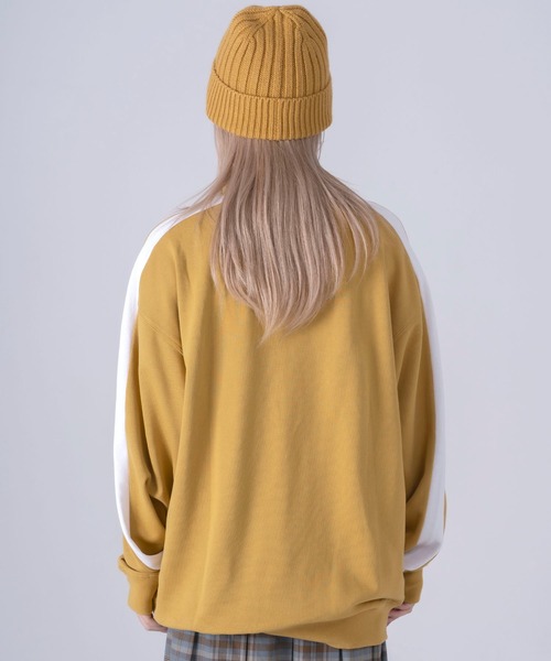 FILA（フィラ）の「FILA フィラ ブランドロゴ ツイルワッペン 刺繍 プリント 裏毛 ハーフジップ 長袖 スウェット トレーナー（スウェット・メンズ・ホワイト/ブラック/ネイビー/ピンク系その他/ブラック系その他/マスタード/ブルー・LL/M/L）」の13枚目の写真