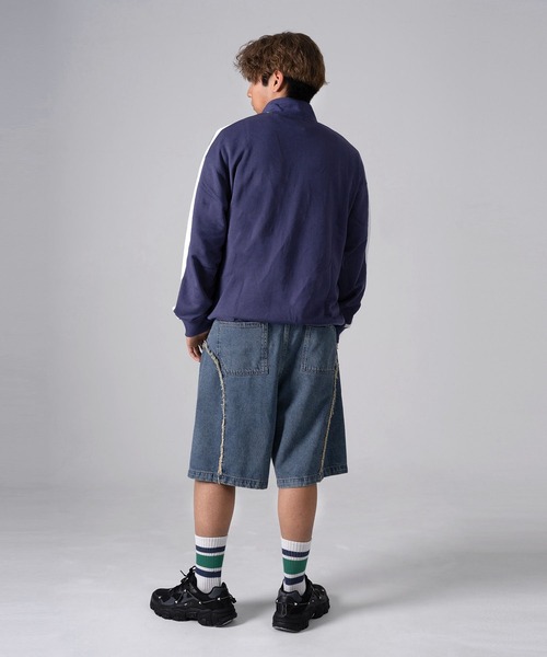 FILA（フィラ）の「FILA フィラ ブランドロゴ ツイルワッペン 刺繍 プリント 裏毛 ハーフジップ 長袖 スウェット トレーナー（スウェット・メンズ・ホワイト/ブラック/ネイビー/ピンク系その他/ブラック系その他/マスタード/ブルー・LL/M/L）」の19枚目の写真