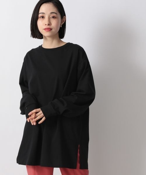 LOWRYS FARM(ローリーズファーム)の「ソデボリュームTLS 264229(Tシャツ/カットソー・レディース・ブラック/グリーン/オフホワイト・FREE)」の2枚目の写真