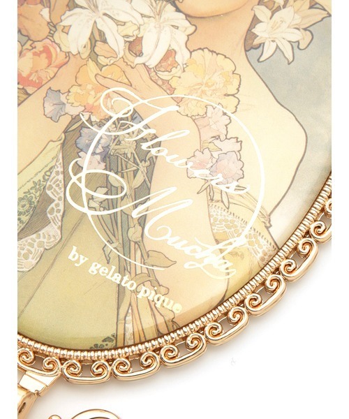 gelato pique（ジェラートピケ）の「【ミュシャとフラワー】手鏡（手鏡