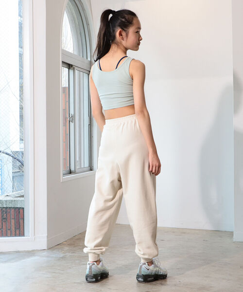 B:MING by BEAMS（ビーミングバイビームス）の「B:MING by BEAMS / 裏毛 ロゴ パンツ（130~160cm）（スウェットパンツ・キッズ・アイボリー/ラベンダー・150/160/130/140）」の10枚目の写真