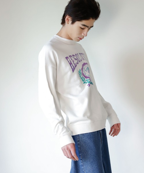 PBLIM（ページボーイリム）の「PAGEBOYLIM/カスレカレッジスウェット（スウェット・レディース・オフホワイト/ピンク/グリーン・MEDIUM/LARGE）」の17枚目の写真