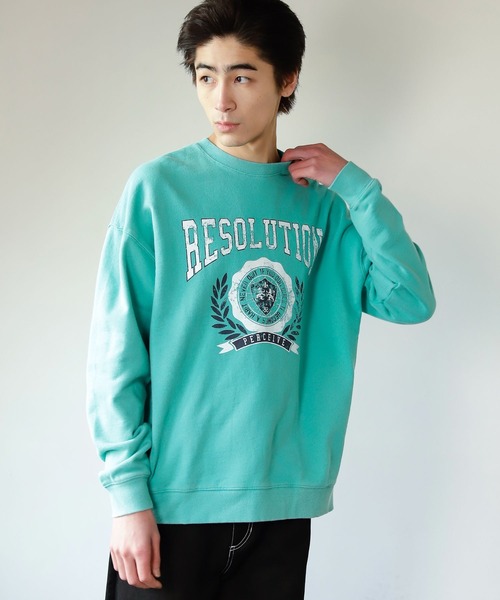 PBLIM（ページボーイリム）の「PAGEBOYLIM/カスレカレッジスウェット（スウェット・レディース・オフホワイト/ピンク/グリーン・MEDIUM/LARGE）」の22枚目の写真