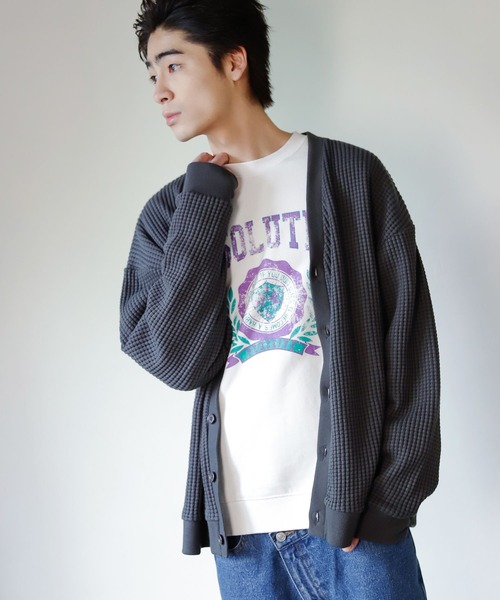 PBLIM（ページボーイリム）の「PAGEBOYLIM/カスレカレッジスウェット（スウェット・レディース・オフホワイト/ピンク/グリーン・MEDIUM/LARGE）」の16枚目の写真