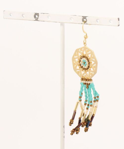 チャイハネ（チャイハネ）の「【チャイハネ】ドリキャシピアス片耳用1pcs（ピアス（片耳用）・レディース・レッド/ターコイズブルー・FREE）」の5枚目の写真