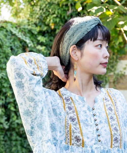 チャイハネ（チャイハネ）の「【チャイハネ】ドリキャシピアス片耳用1pcs（ピアス（片耳用）・レディース・レッド/ターコイズブルー・FREE）」の6枚目の写真