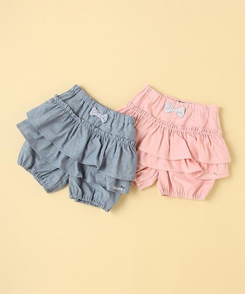 kladskap（クレードスコープ）の「ショート丈フリルパンツ（その他パンツ・キッズ・ピンク/ネイビー・90cm/100cm/80ｃｍ/110cm）」の3枚目の写真