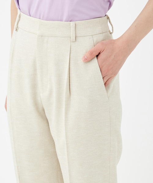 KASHIYAMA（カシヤマ）の「リネンライクポリストレッチ1タックテーパードパンツ（その他パンツ・レディース・サックスブルー/ナチュラル/ホワイト・マルチサイズ）」の4枚目の写真