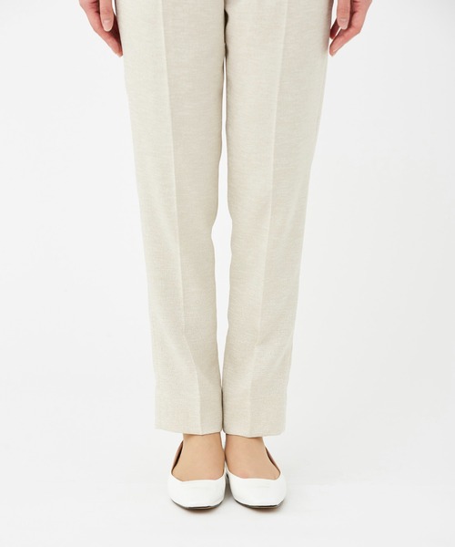 KASHIYAMA（カシヤマ）の「リネンライクポリストレッチ1タックテーパードパンツ（その他パンツ・レディース・サックスブルー/ナチュラル/ホワイト・マルチサイズ）」の6枚目の写真