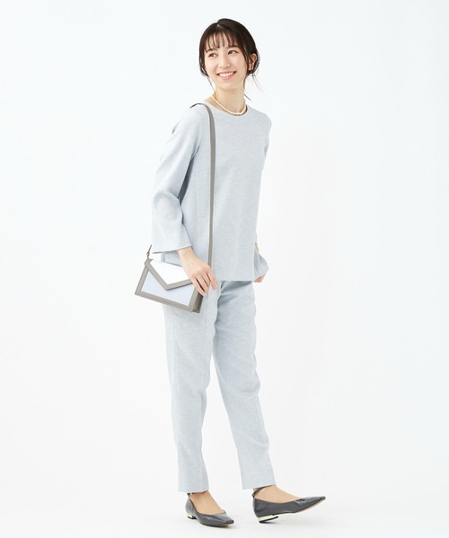 KASHIYAMA（カシヤマ）の「リネンライクポリストレッチ1タックテーパードパンツ（その他パンツ・レディース・サックスブルー/ナチュラル/ホワイト・マルチサイズ）」の7枚目の写真