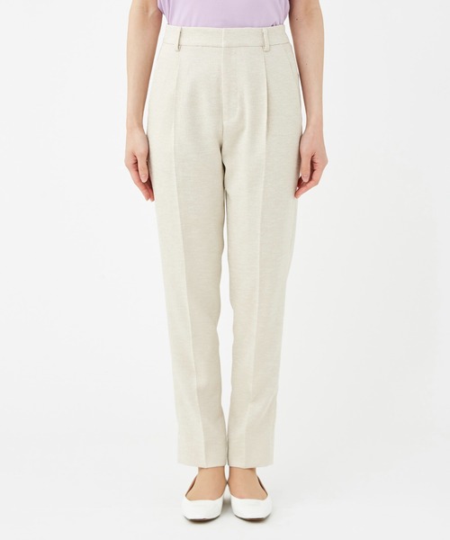 KASHIYAMA（カシヤマ）の「リネンライクポリストレッチ1タックテーパードパンツ（その他パンツ・レディース・サックスブルー/ナチュラル/ホワイト・マルチサイズ）」の22枚目の写真