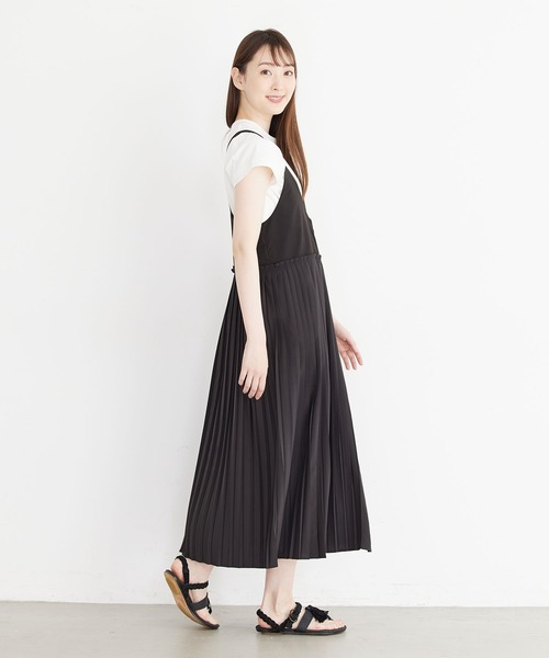 SILAS(サイラス)の「ASYMMETRIC PLEATED JUMPER SKIRT サイラスアシンメトリックプリーツジャンパースカート サロペット(ジャンパースカート・レディース・ブラック/ベージュ・ONE SIZE)」の22枚目の写真