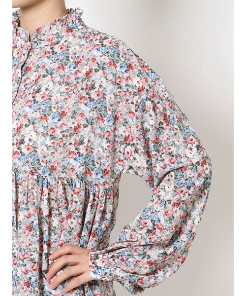 merry jenny（メリージェニー）の「flowerフリルスタンドカラーミニワンピース（ワンピース・レディース・ピンク/ブルー・FREE）」の10枚目の写真