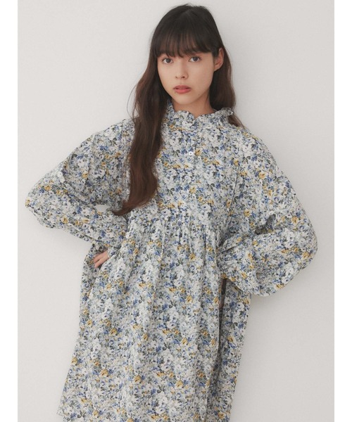 merry jenny（メリージェニー）の「flowerフリルスタンドカラーミニワンピース（ワンピース・レディース・ピンク/ブルー・FREE）」の16枚目の写真