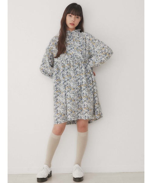 merry jenny（メリージェニー）の「flowerフリルスタンドカラーミニワンピース（ワンピース・レディース・ピンク/ブルー・FREE）」の18枚目の写真