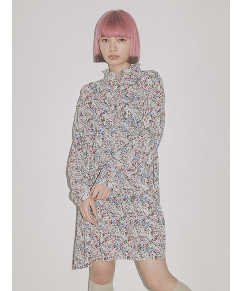 merry jenny（メリージェニー）の「flowerフリルスタンドカラーミニワンピース（ワンピース・レディース・ピンク/ブルー・FREE）」の19枚目の写真