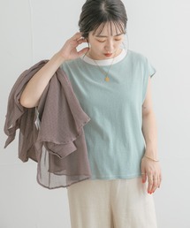 ITEMS URBANRESEARCH（アイテムズ アーバンリサーチ）の「クルーネックボーダーノースリーブTシャツ（Tシャツ/カットソー）」