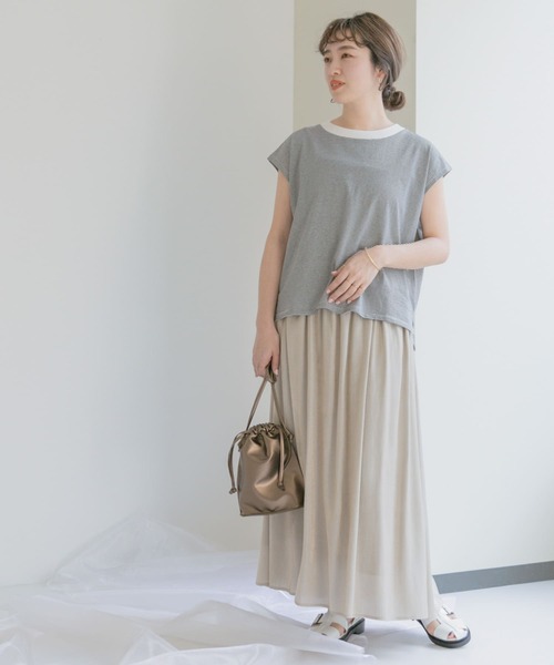 ITEMS URBANRESEARCH（アイテムズ アーバンリサーチ）の「クルーネックボーダーノースリーブTシャツ（Tシャツ/カットソー・レディース・ホワイト系その他/ブラック系その他/グリーン系その他・FREE）」の20枚目の写真