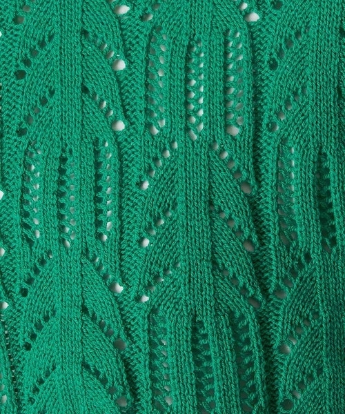A de a.v.v（アードアー・ヴェ・ヴェ）の「透かしショート丈ニット（ニット/セーター・レディース・ホワイト/ピンク/グリーン・39）」の15枚目の写真