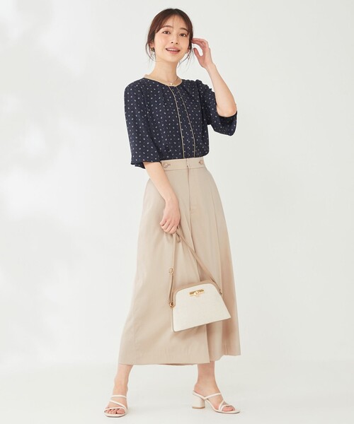 ANY SIS（エニィスィス）の「【美人百花7月号掲載】エアリー ワイドクロップド パンツ（その他パンツ・レディース・ベージュ系/ダルブルー系/ネイビー系・1/3/2）」の14枚目の写真