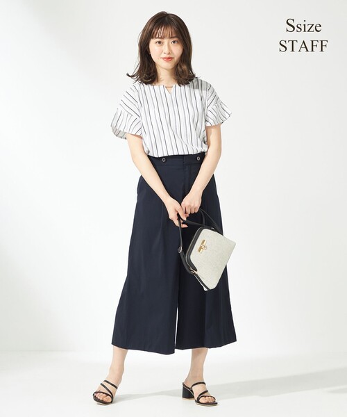 ANY SIS（エニィスィス）の「【美人百花7月号掲載】エアリー ワイドクロップド パンツ（その他パンツ・レディース・ベージュ系/ダルブルー系/ネイビー系・1/3/2）」の19枚目の写真