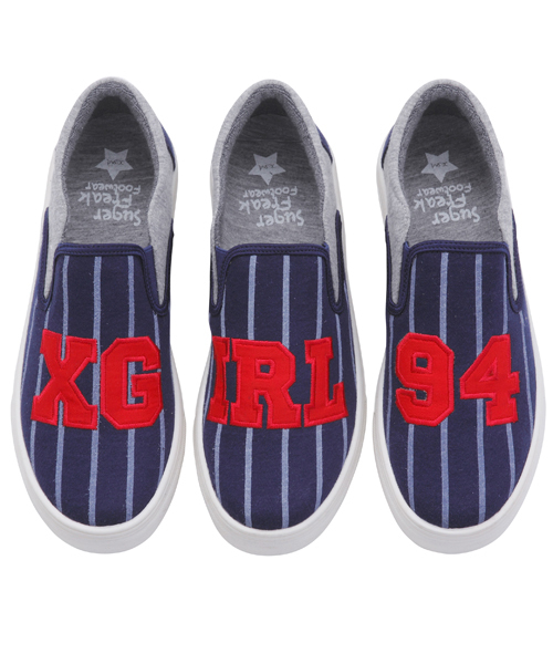 X-girl(エックスガール)の「【Zipper夏号掲載】X-girl x SUGER FREAK "SLIP-ON"(スニーカー・レディース・ホワイト/ネイビー・23cm/24cm/25cm)」の10枚目の写真