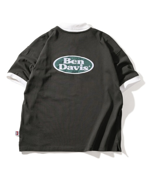 BEN DAVIS(ベンデイビス)の「【BENDAVIS/ベンデイビス】刺繍ワッペンオーバルロゴバイカラーポロシャツ/バックデザイン/ビッグシルエット(ポロシャツ・メンズ・ホワイト/チャコールグレー/ネイビー/ブラウン・M/L/XL)」の14枚目の写真